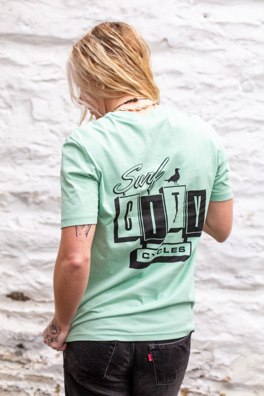 SURF CITY CYCLES SHORT SLEEVED T SHIRT