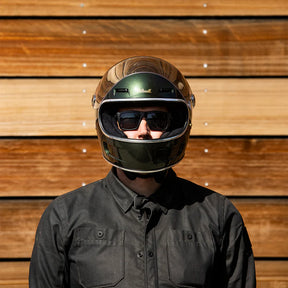 GRINGO SV ECE R22.06 HELMET - METALLIC SIERRA GREEN