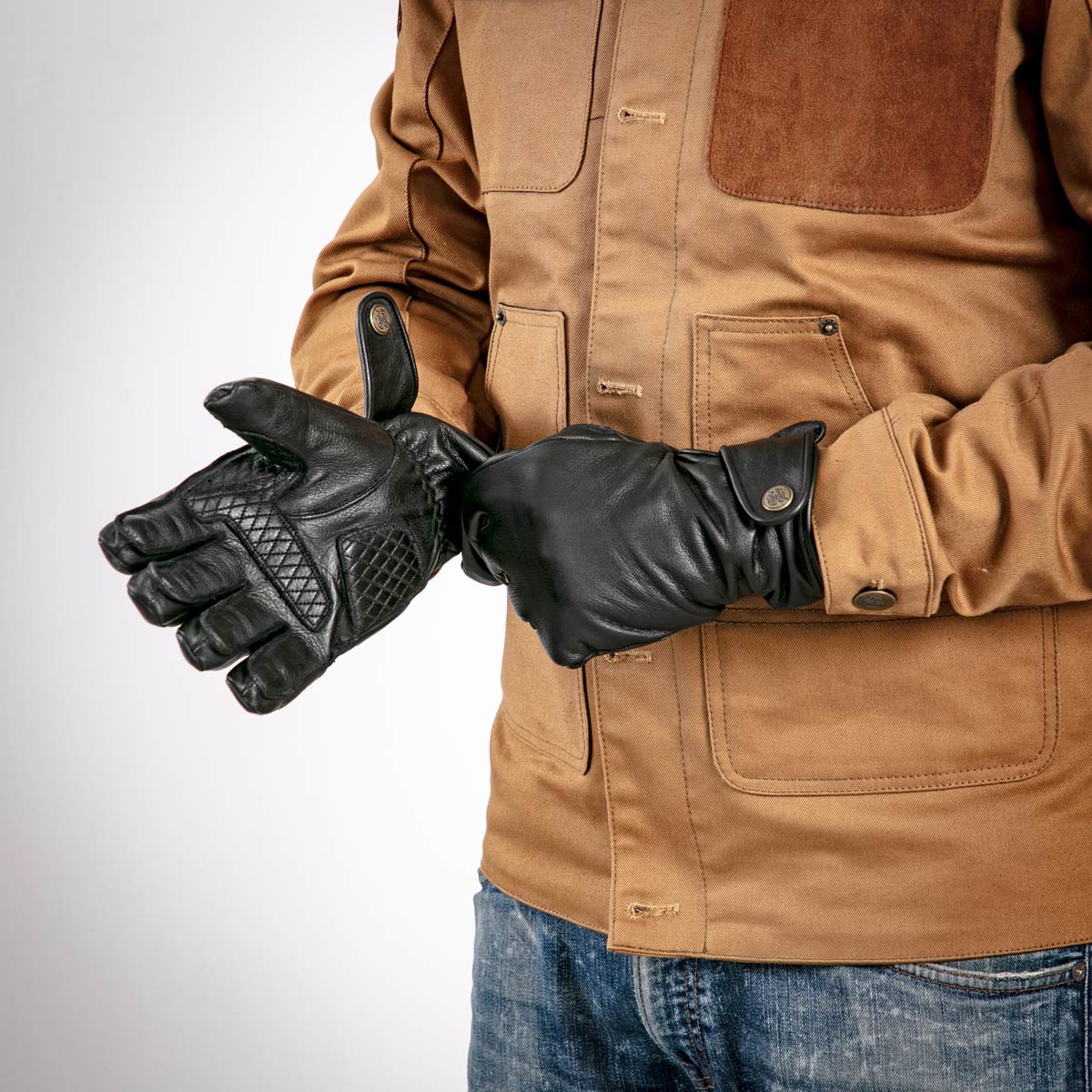 Age of Glory Carpenter Winter Leather CE Gloves Black