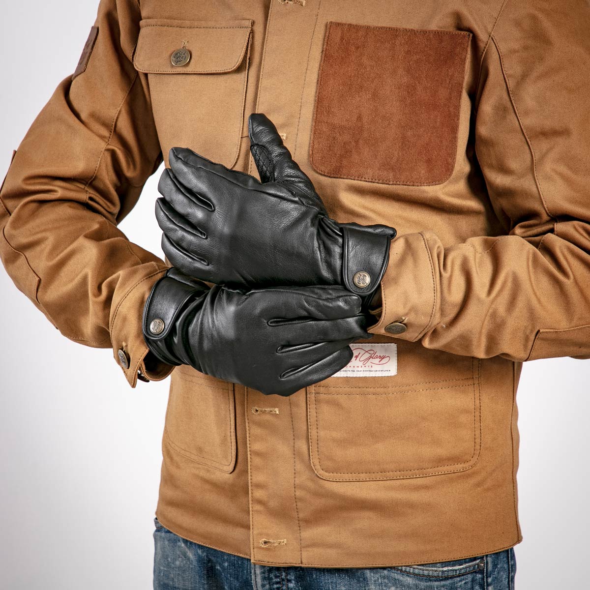 Age of Glory Carpenter Winter Leather CE Gloves Black
