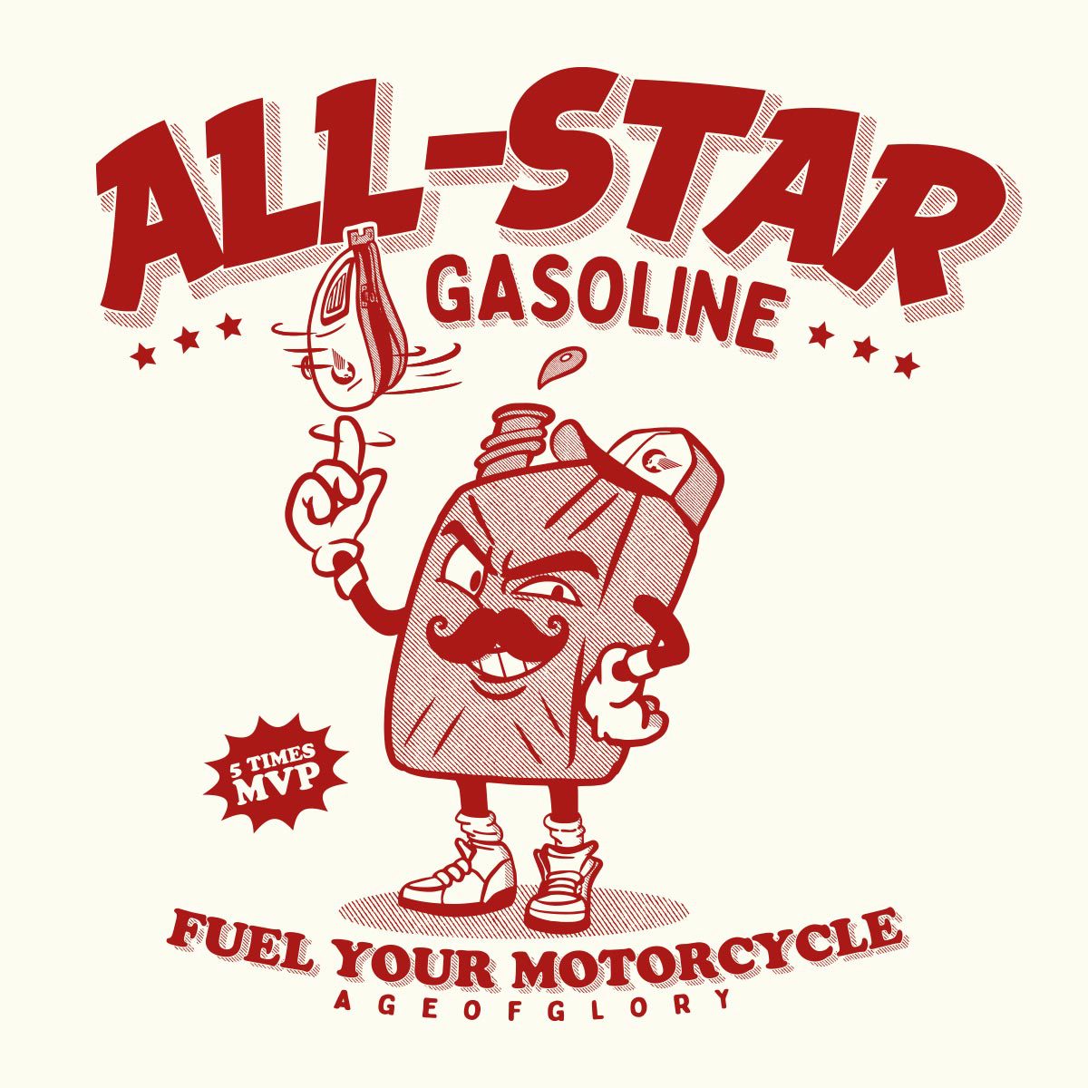 AOG Gasoline Tee Ecru