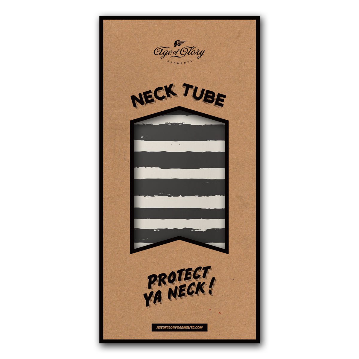 AOG Painted Stripes Neck Tube Black Off-white