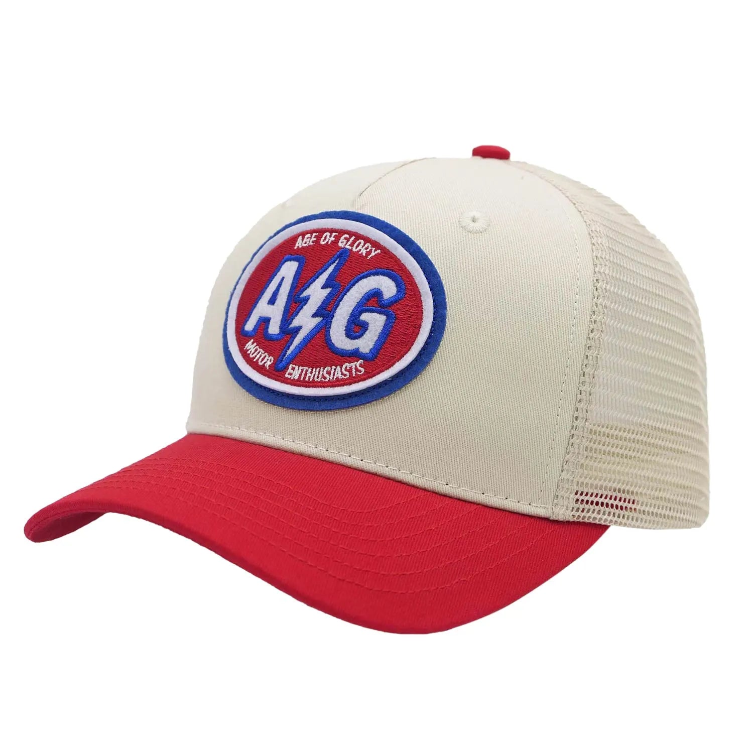 Age of Glory Pilot Trucker Cap Off-white / Red