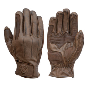 Age of Glory Rover Leather CE Gloves Waxed Brown