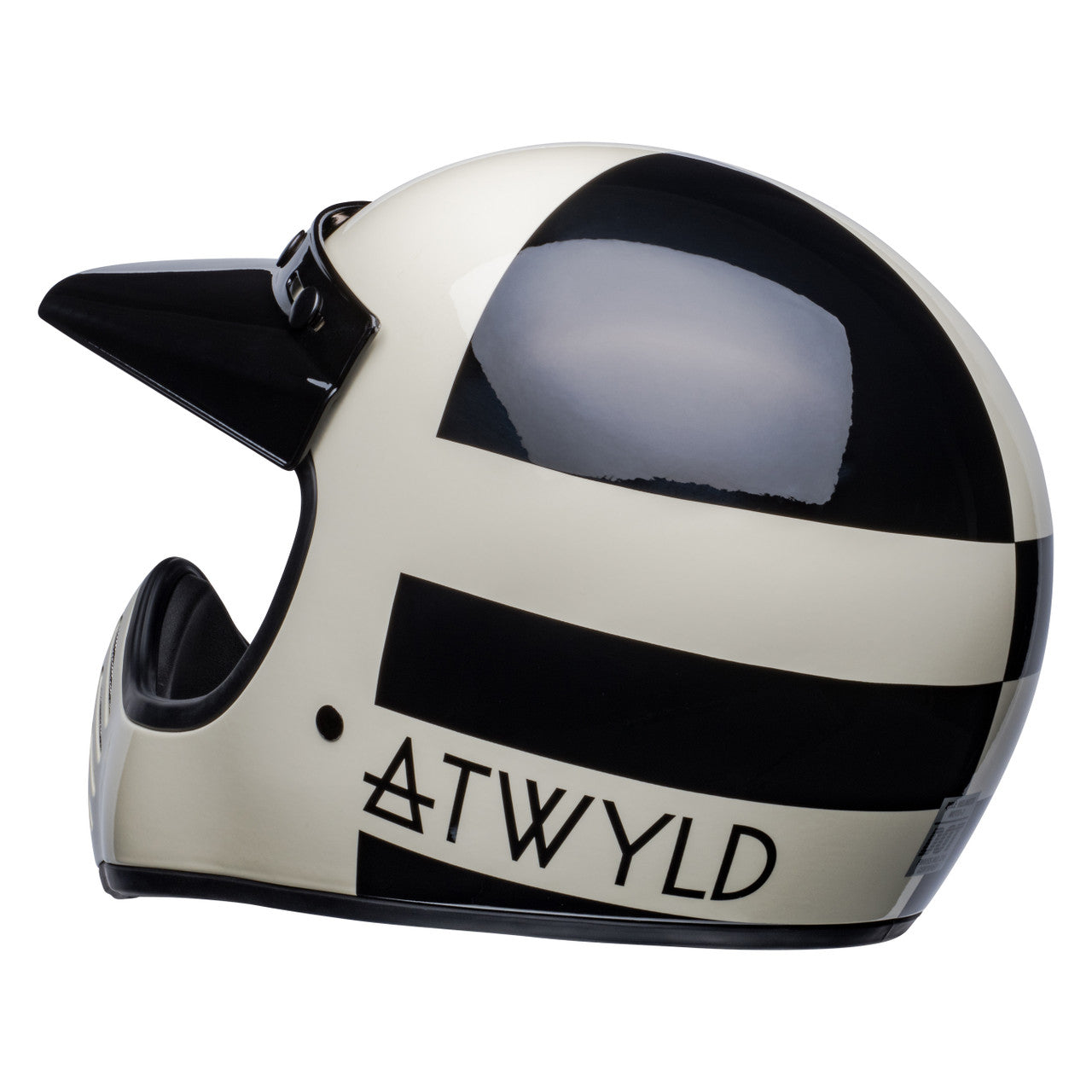 Bell Cruiser Moto-3 Adult Helmet (ATWYLD Orbit White/Black)
