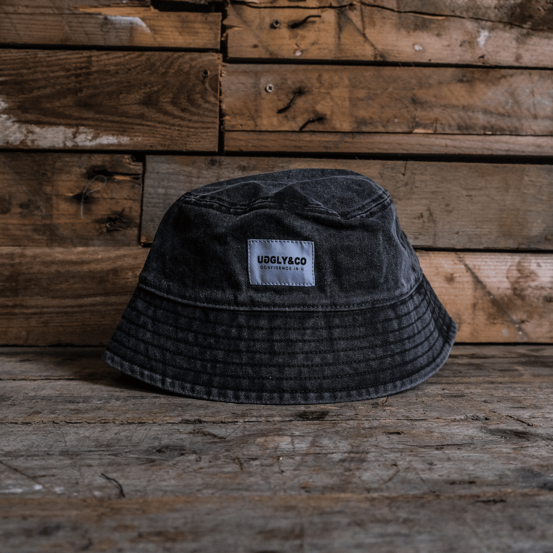 Acid Wash Black Bucket Hat