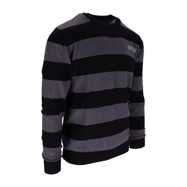 black and grey striped sweater 