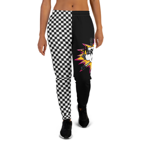 HERE WE RIDE Checkerboard Joggers