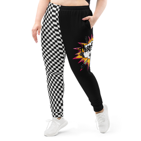 HERE WE RIDE Checkerboard Joggers