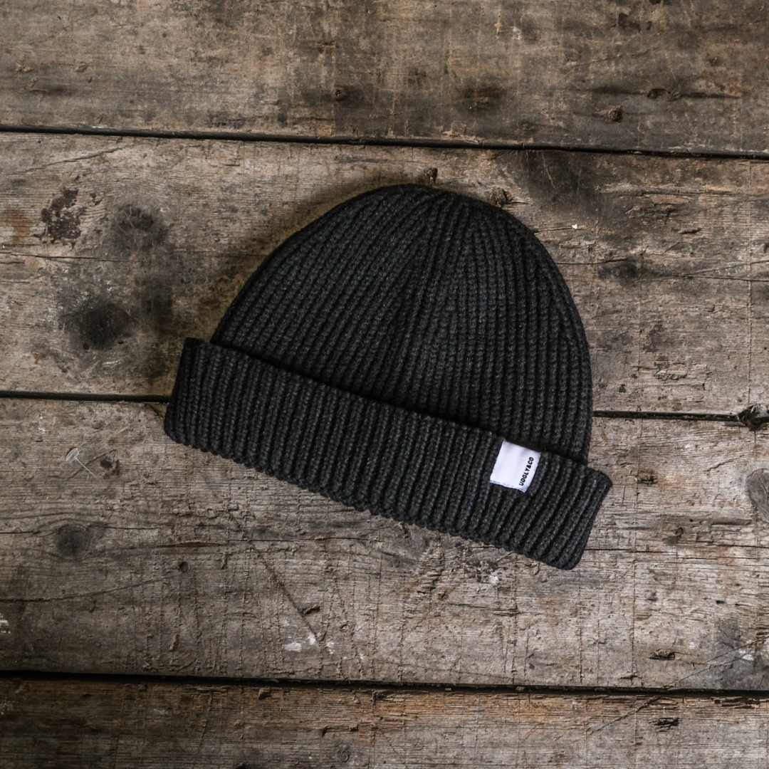 Black 'Fisherman' Beanie