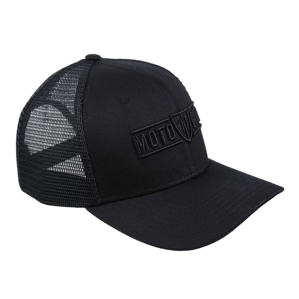 MotoGirl Black Mesh Logo Cap