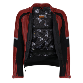 MotoGirl Fiona Red Leather Jacket