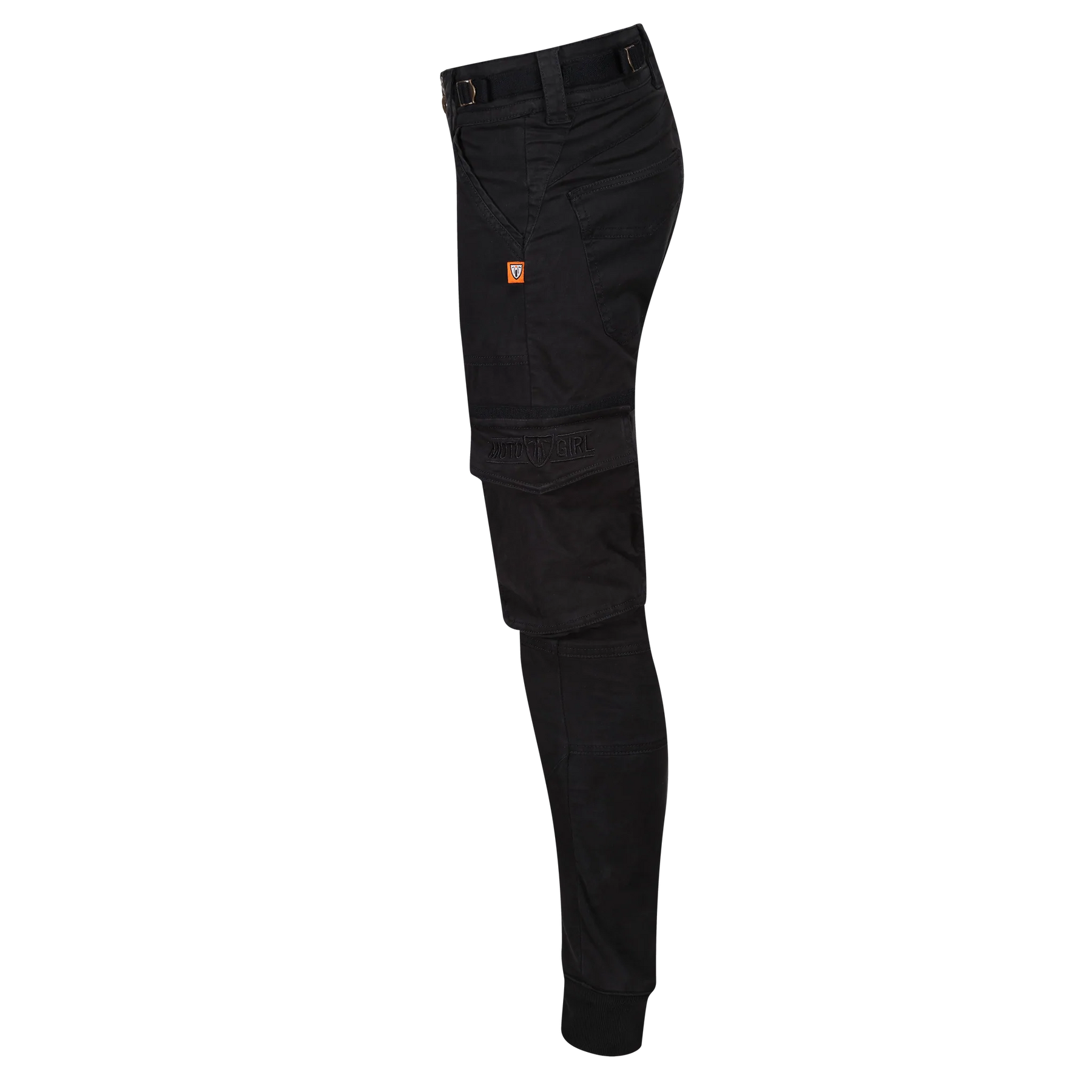 MotoGirl Lara Cargo Black Trousers