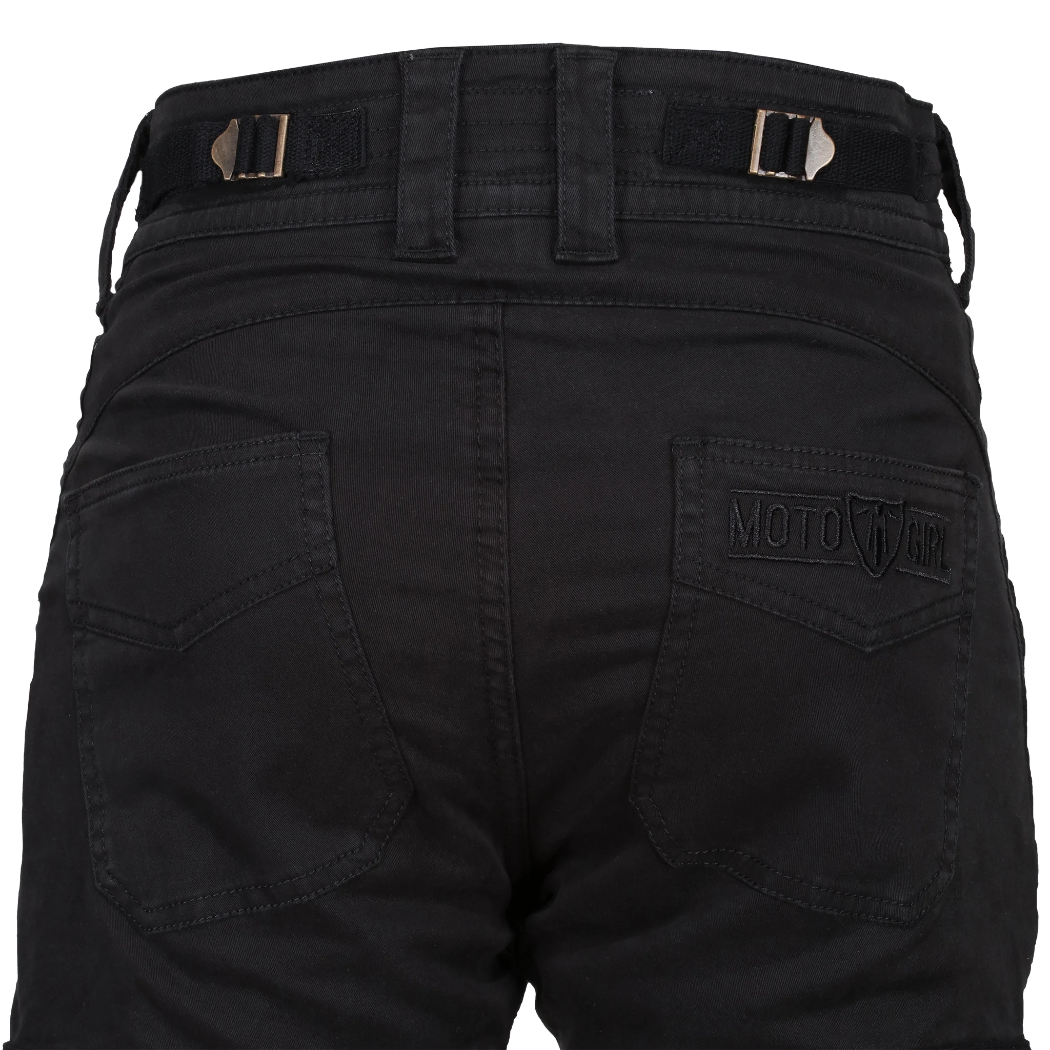 MotoGirl Lara Cargo Black Trousers