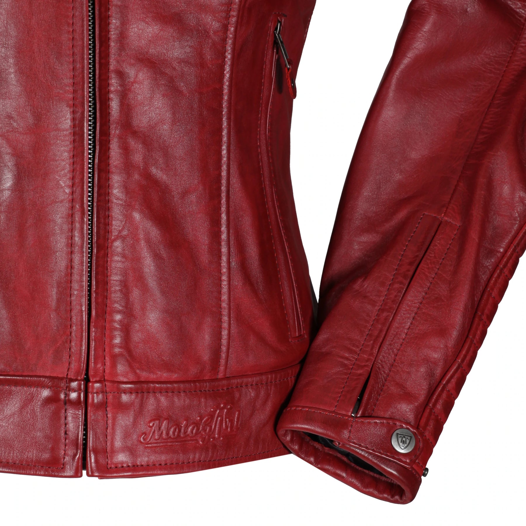 Motogirl Valerie Red Leather Jacket