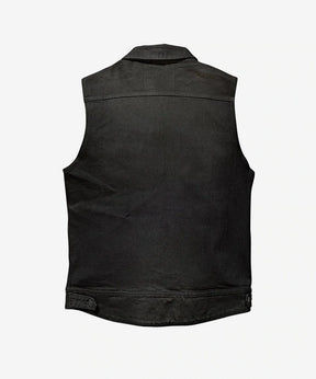 SA1NT Moto Denim Vest - Black
