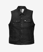 SA1NT Moto Denim Vest - Black