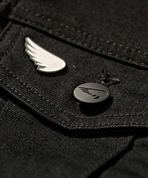 SA1NT Moto Denim Vest - Black