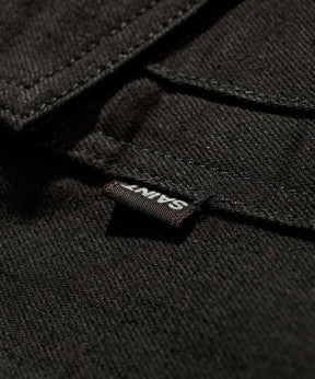 SA1NT Moto Denim Vest - Black