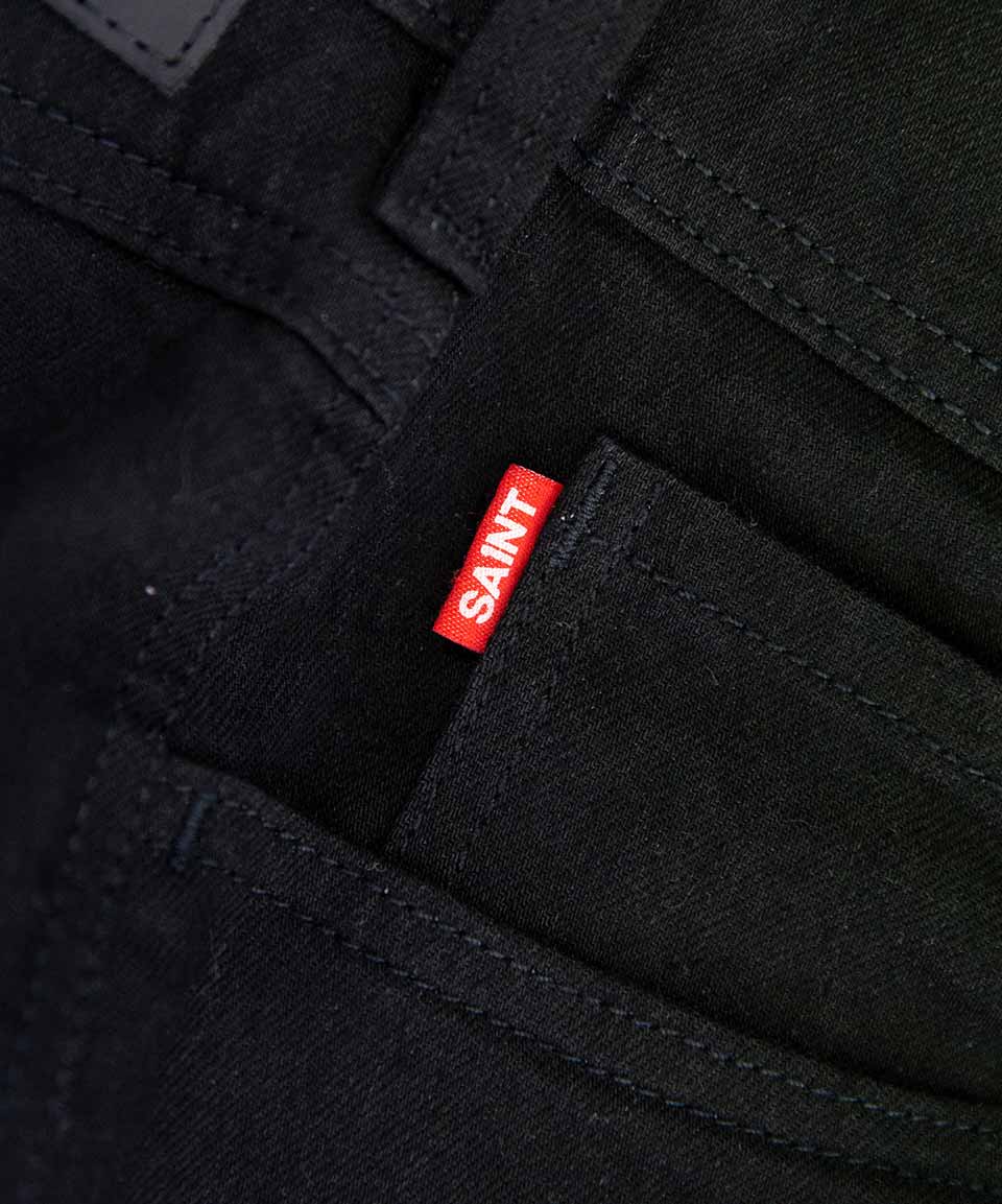 SA1NT STRAIGHT FIT WORK JEANS - BLACK