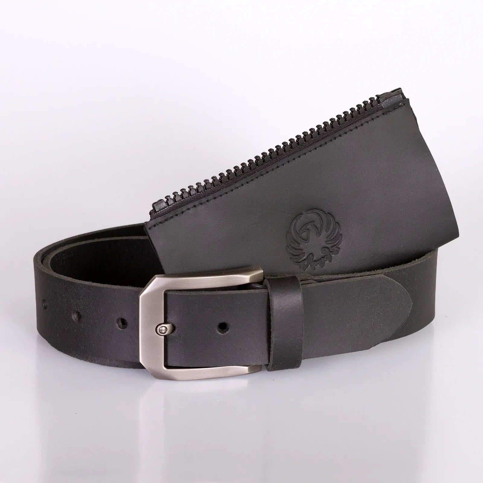 Merlin Womens Leather Connecting Belt Black