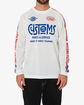 Deus Ratchet Moto Jersey - Dirty White