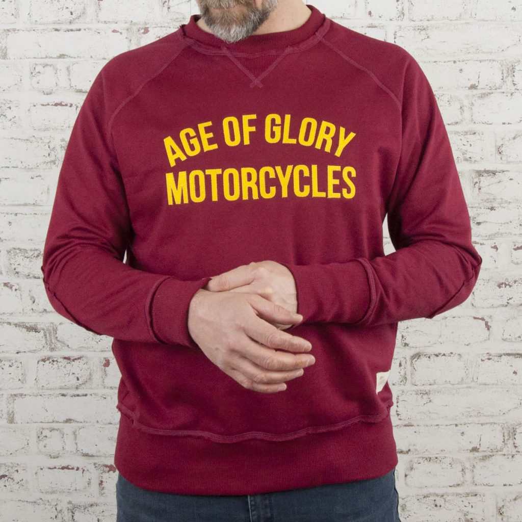 Age of Glory Vintage Ragland Sweater Burgandy