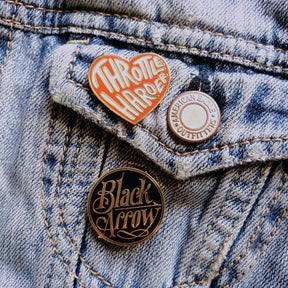 Black Arrow BA Logo Pin