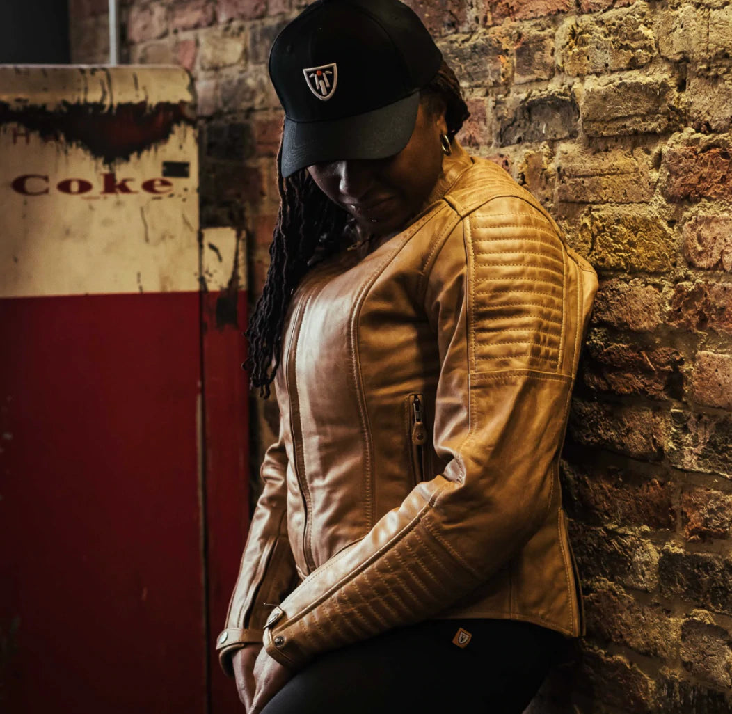 Leather camel jacket shop