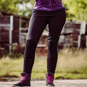 Motogirl Ribbed Knee Leggings