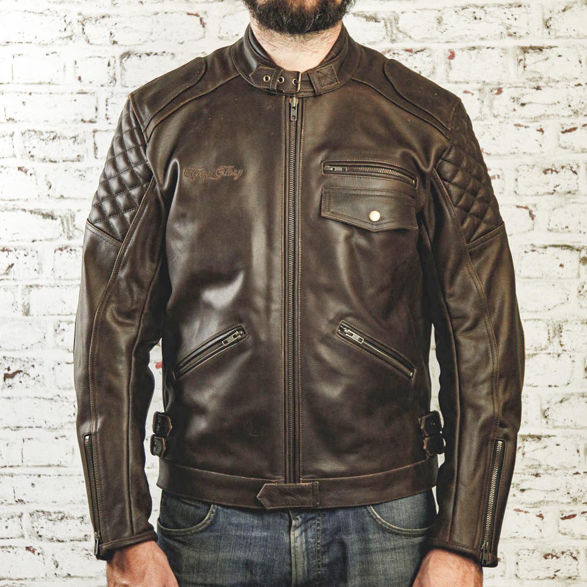 Age of Glory Kingpin leather jacket brown