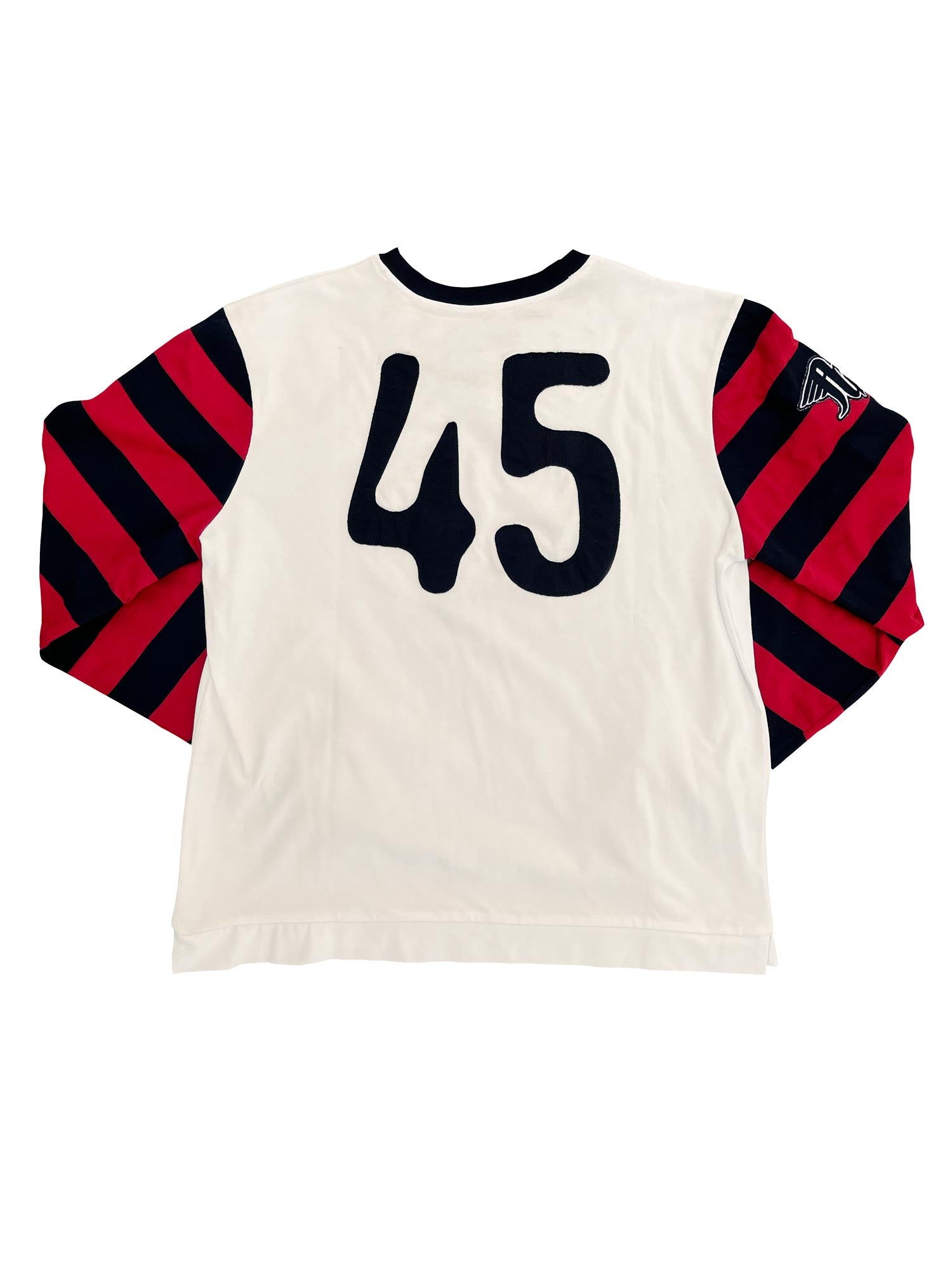 Age of Glory Team Stripes LS Tee Ecru Red Black