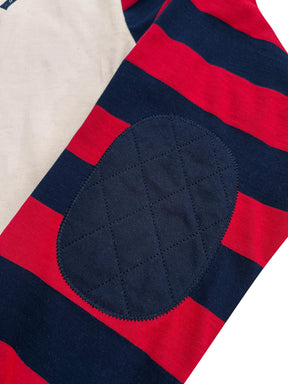 Age of Glory Team Stripes LS Tee Ecru Red Black