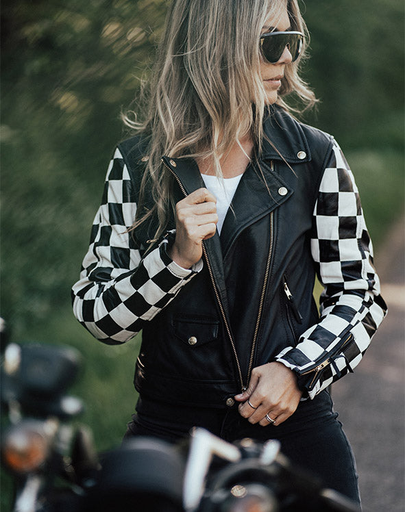 Eudoxie Beth leather motorbike jacket