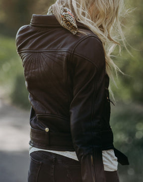 Eudoxie Amy leather motorbike jacket