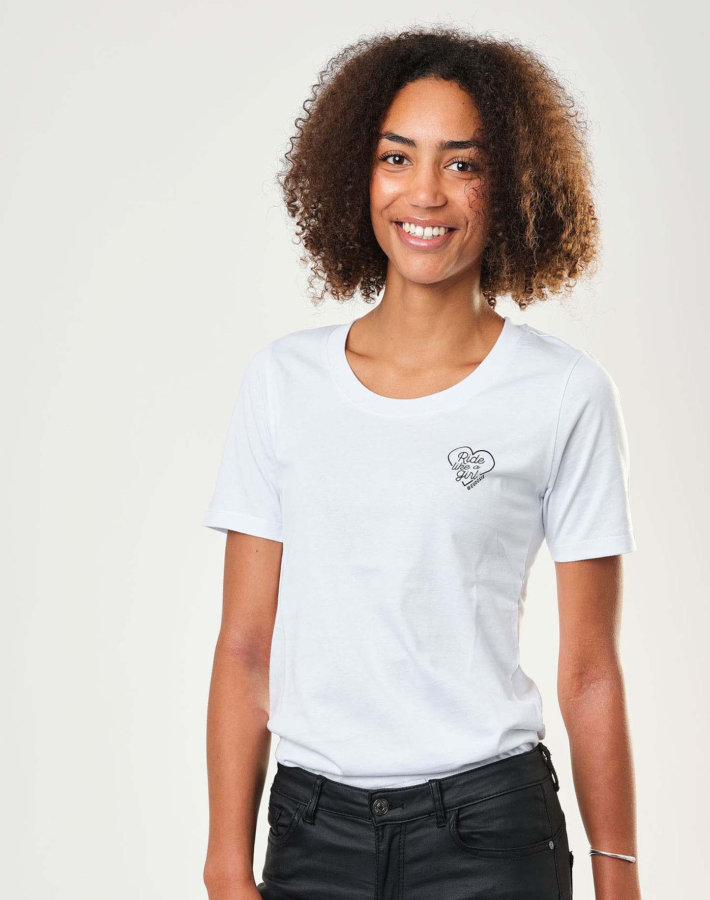 Eudoxie T-shirt Ride like a girl white