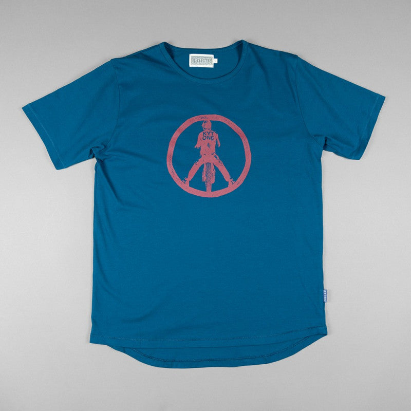 Kytone Peace Red On Blue Tee